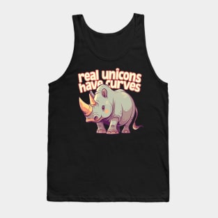 real unicorns have curves Tank Top